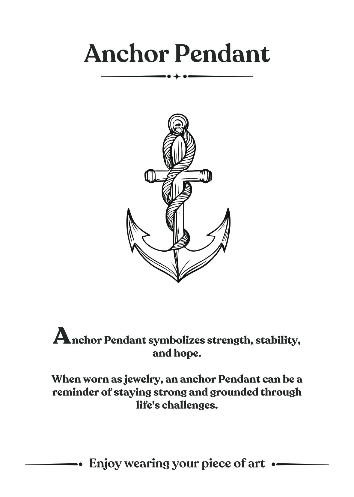 Anchor Pendant - ARTSY SILVER