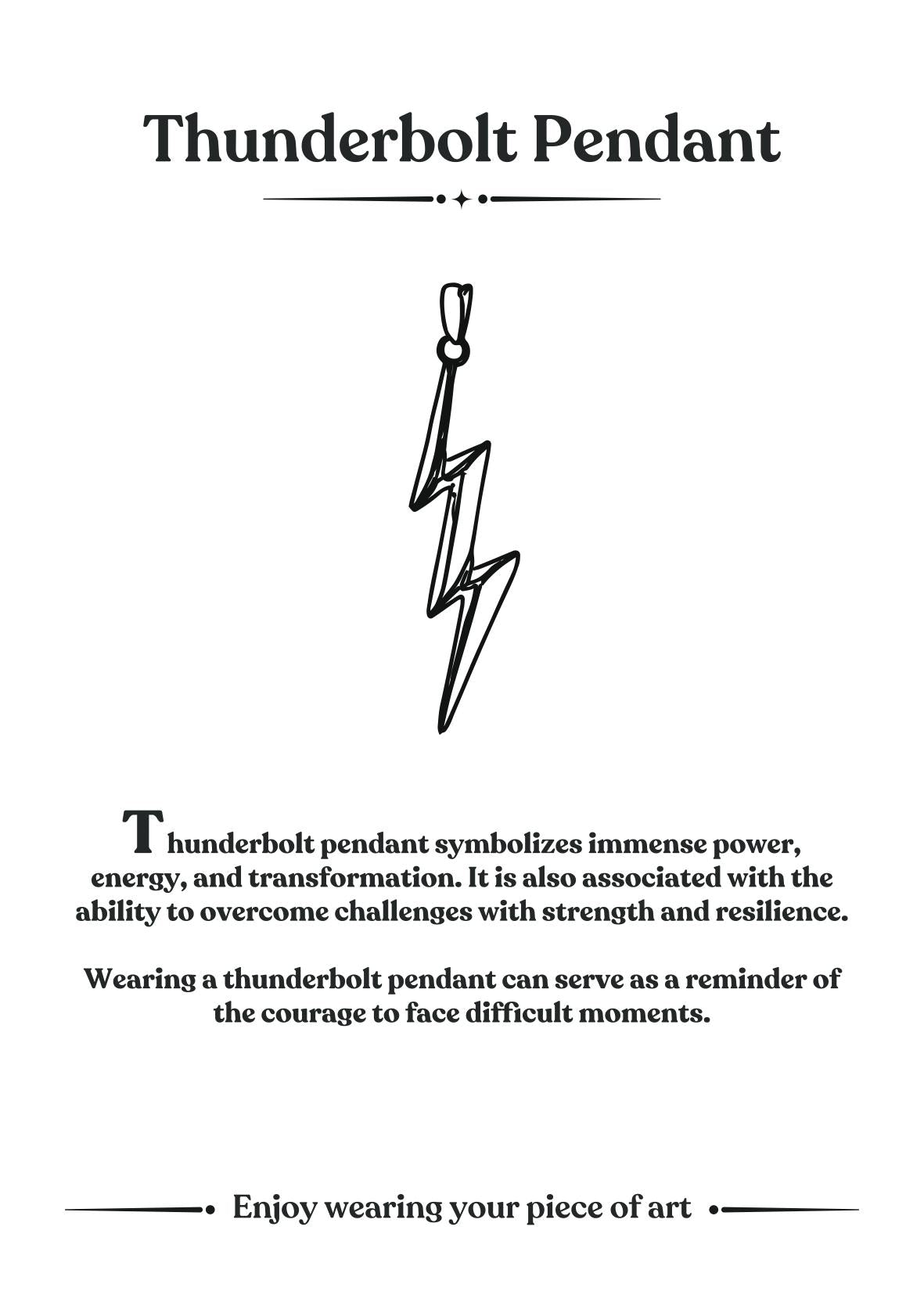 Thunderbolt Pendant - ARTSY SILVER