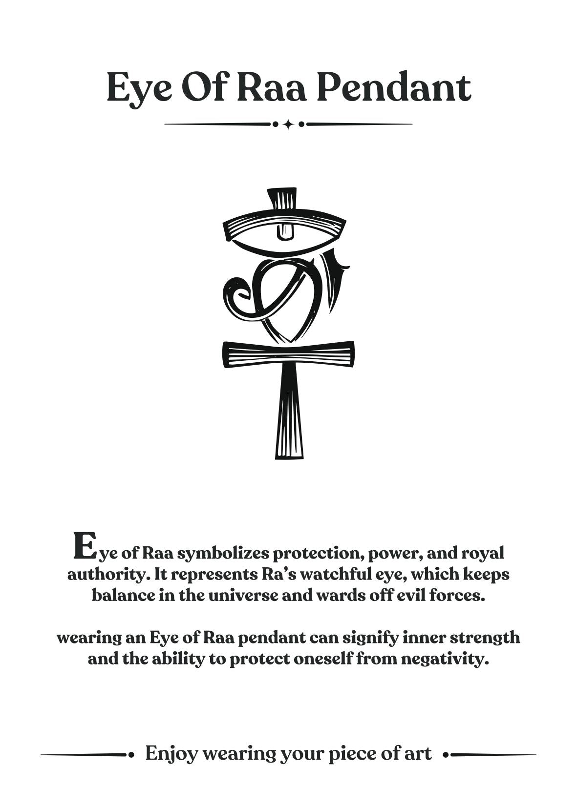 Eye Of Ra & Ankh Pendant - ARTSY SILVER