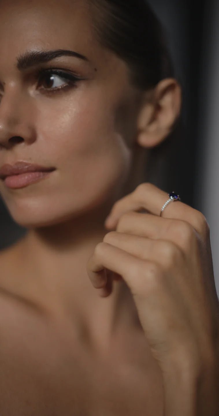 My Heart’s Keeper Blue Sapphire Ring - ARTSY SILVER