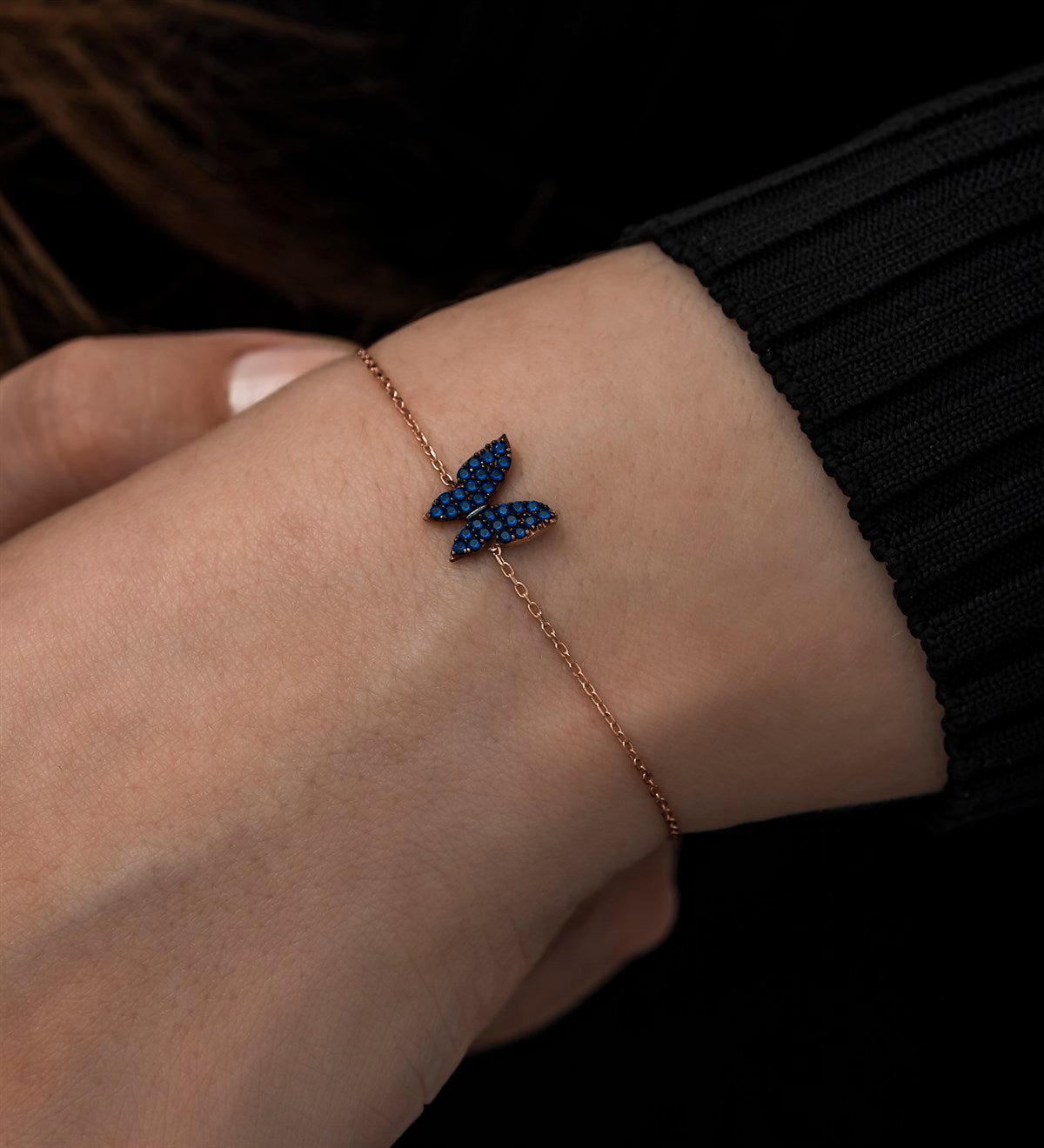 Blue Butterfly Bracelet - ARTSY SILVER