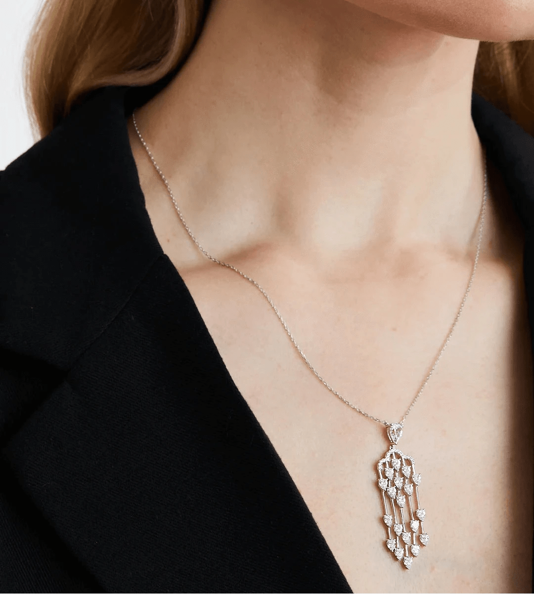 Flawless Queen Adjustable Zircon Necklace - ARTSY SILVER