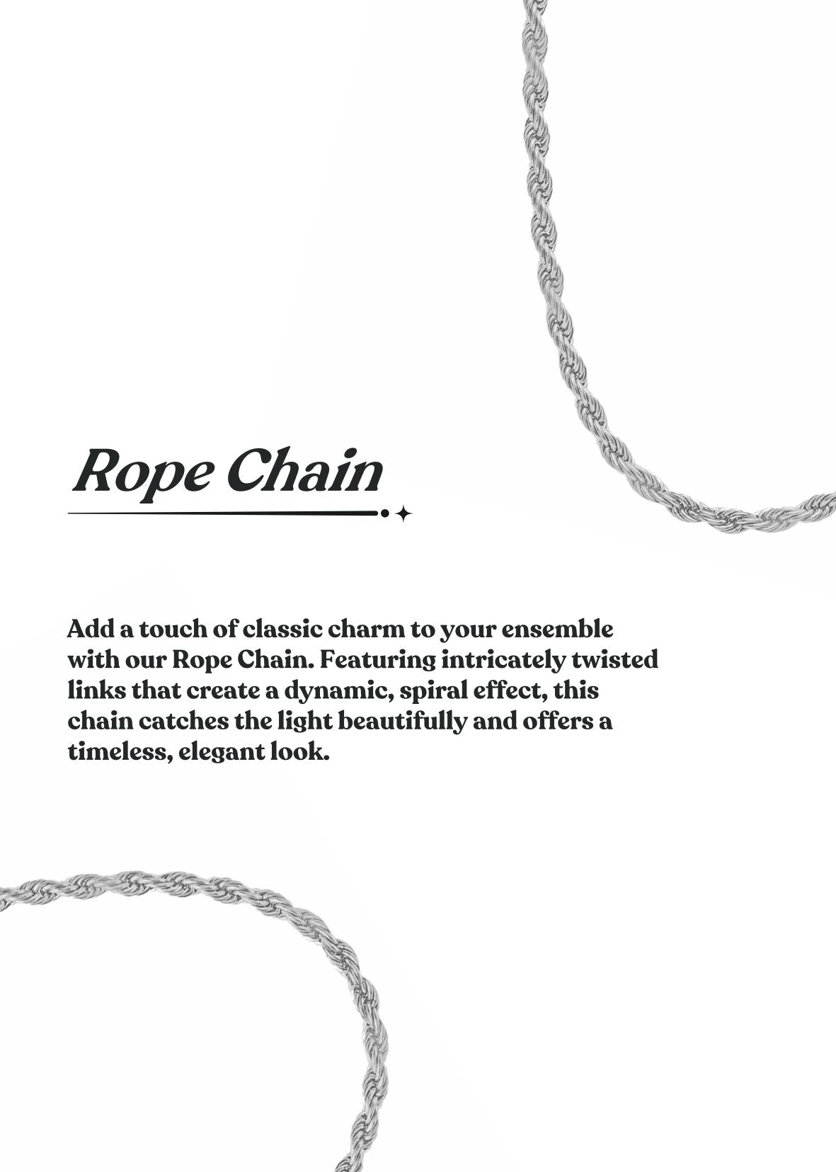 Rope Chain Silver - ARTSY SILVER