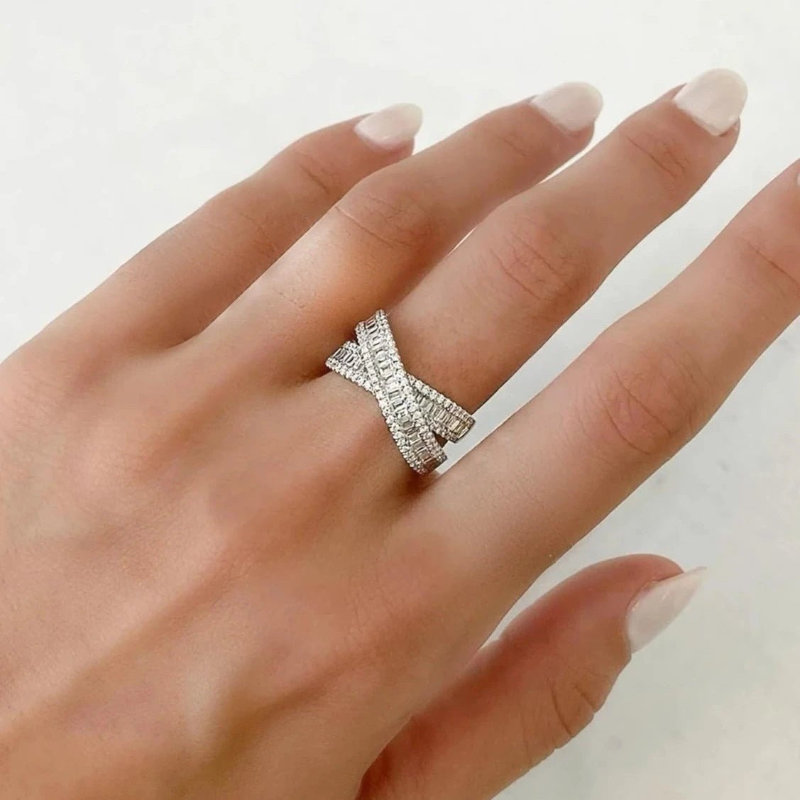 Glimmering Vows Silver Ring - ARTSY SILVER