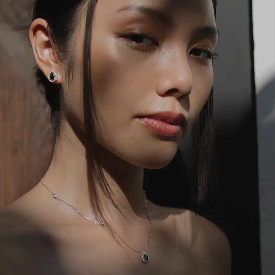 Dusk Till Dawn Necklace & Earrings Set - ARTSY SILVER