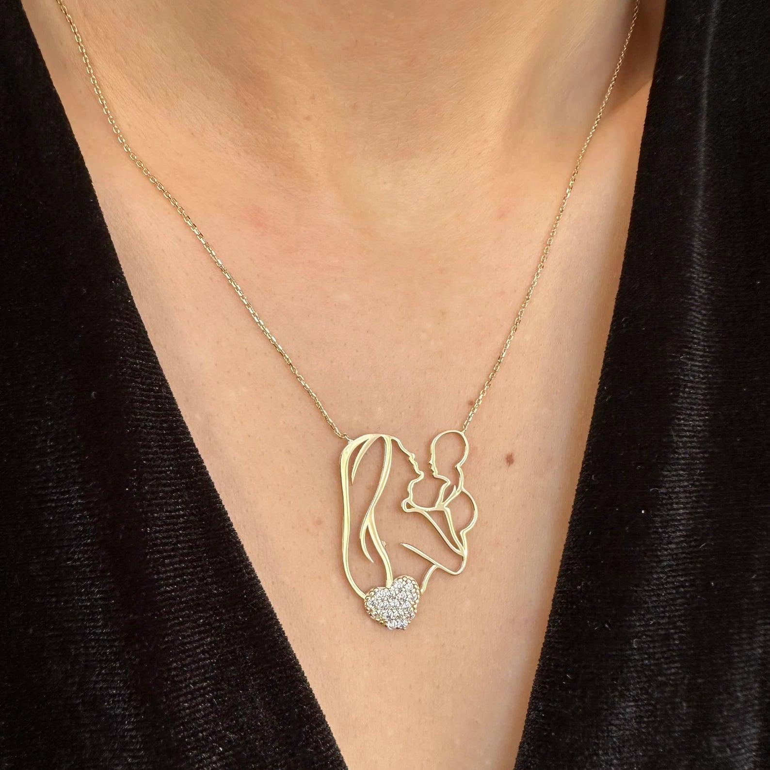 Unbreakable Bond Mom Necklace - ARTSY SILVER