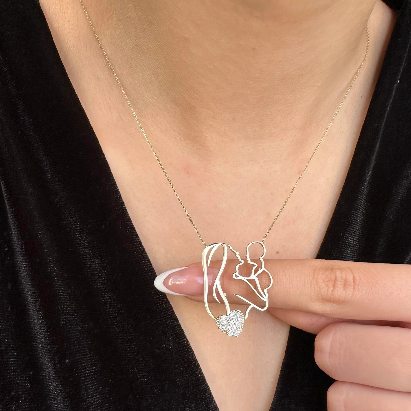 Unbreakable Bond Mom Necklace - ARTSY SILVER