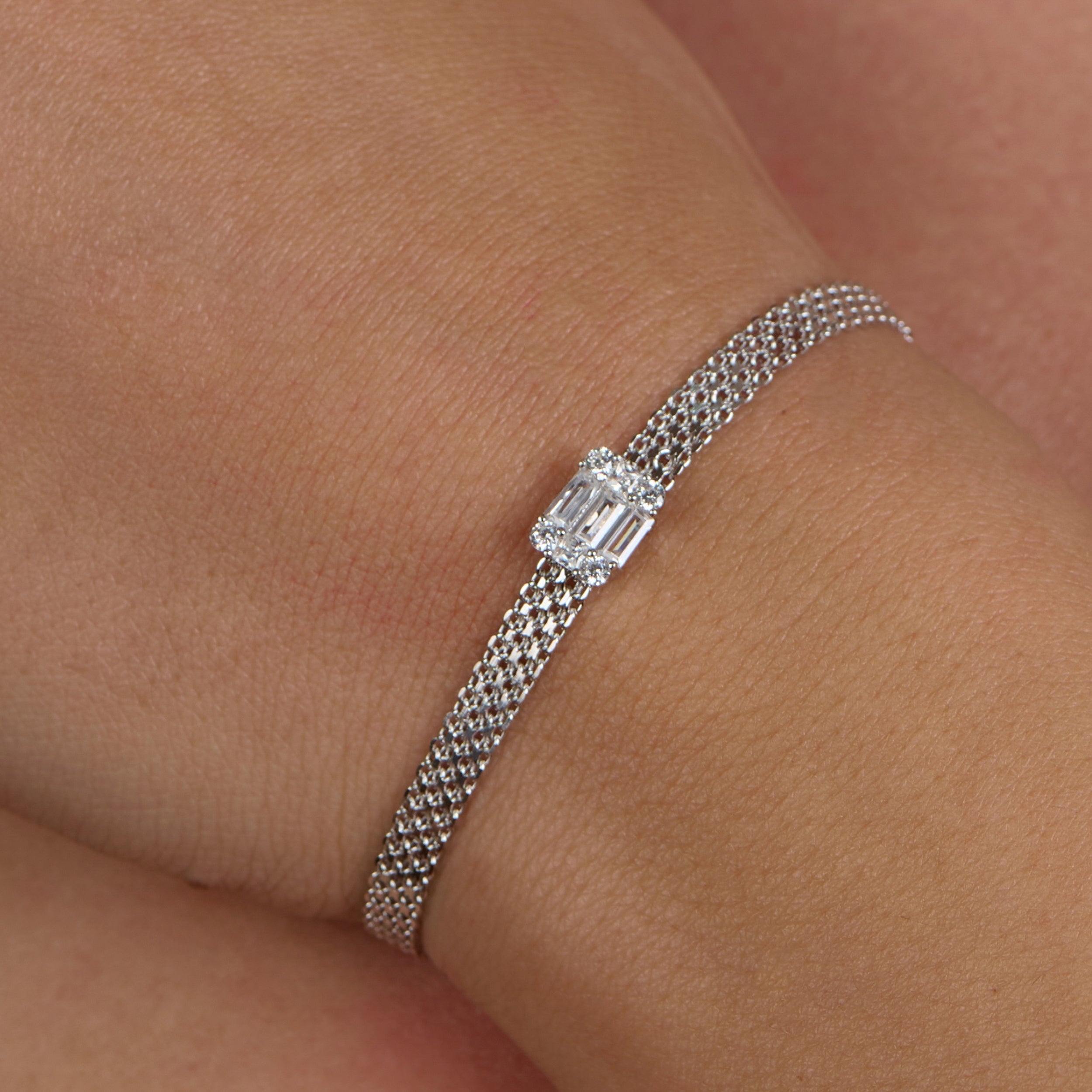 Center Stone Silver Bracelet