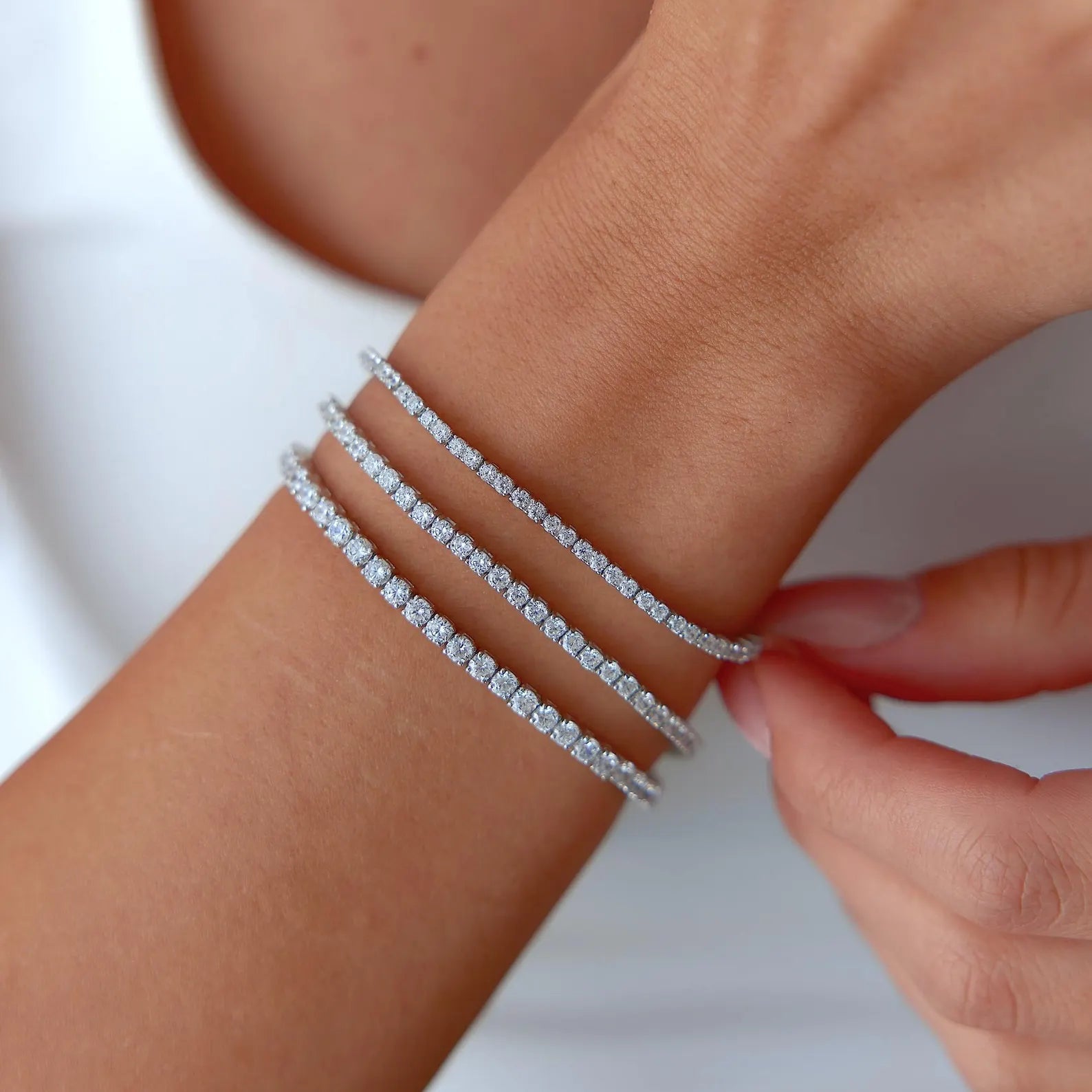 2mm Tennis Bracelet - ARTSY SILVER