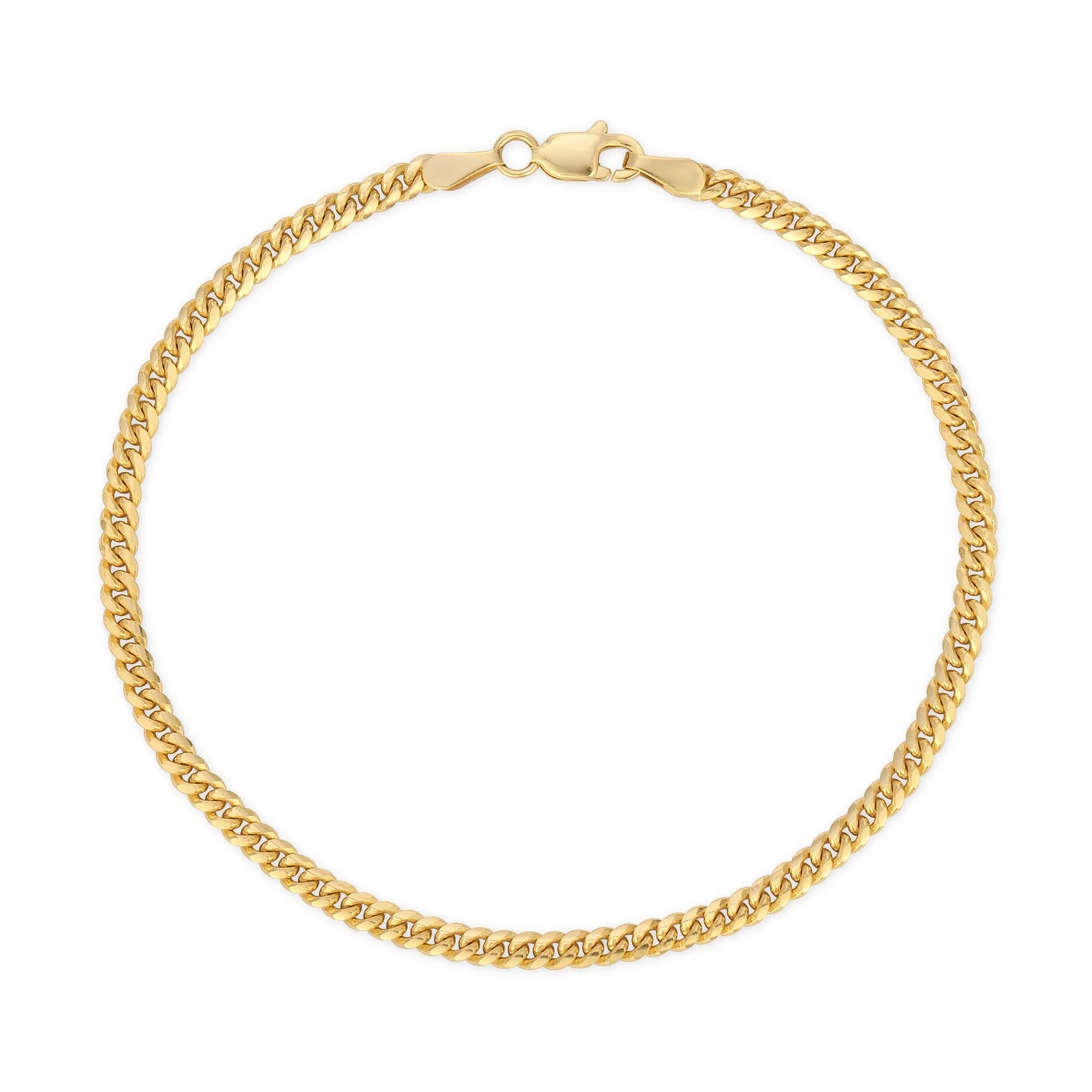 Cuban-Link-Bracelet-3mm-Gold-Plating