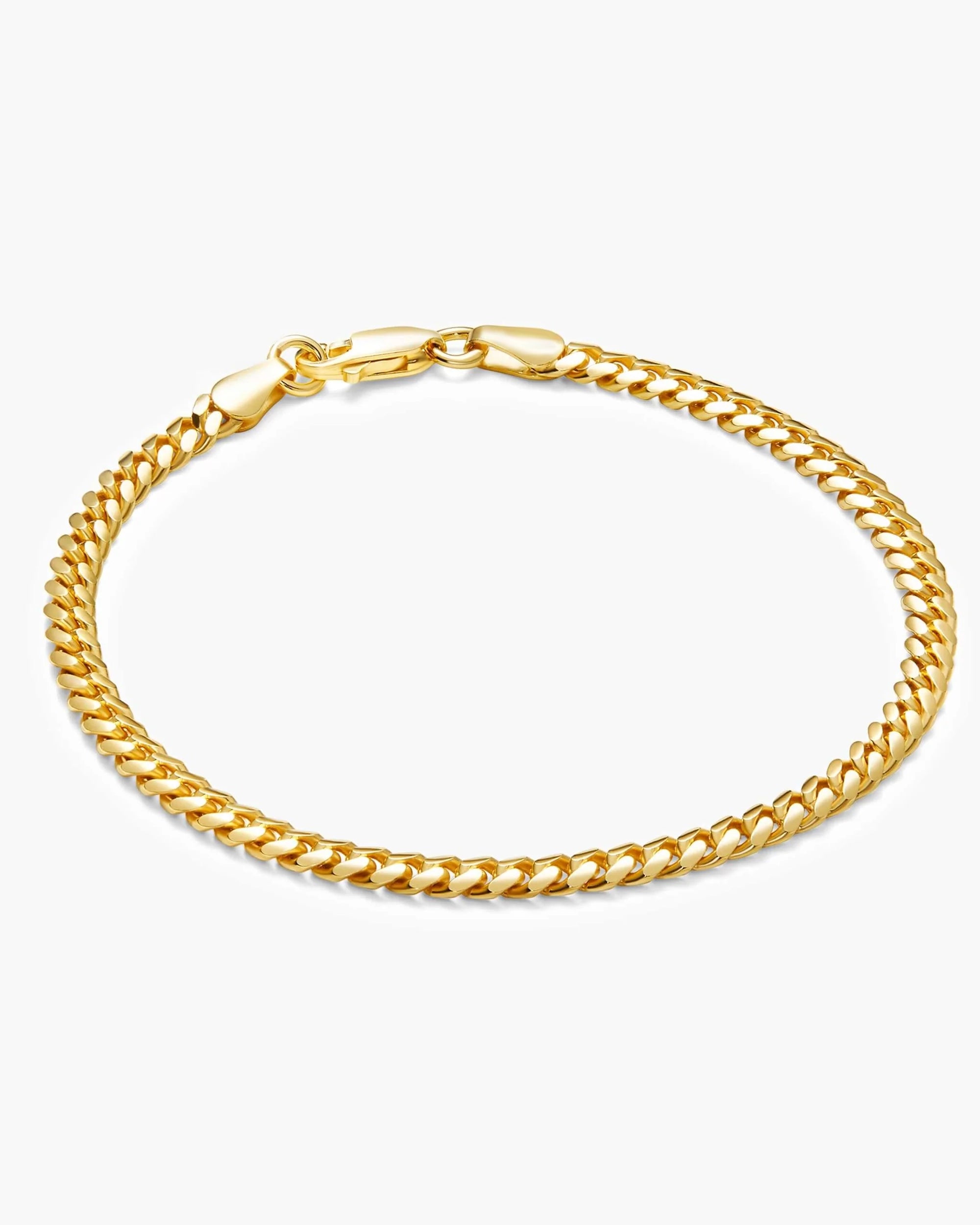 Cuban-Link-Bracelet-3mm-Gold-Plating