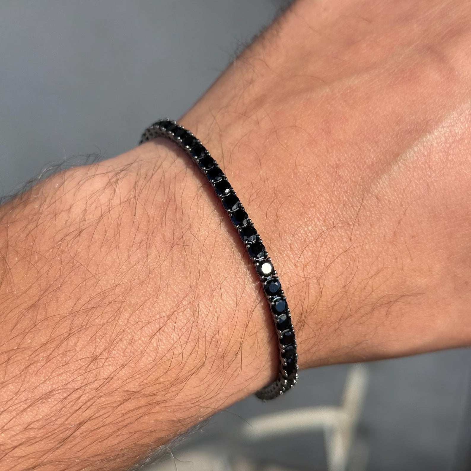 3mm Black Men’s Tennis Bracelet