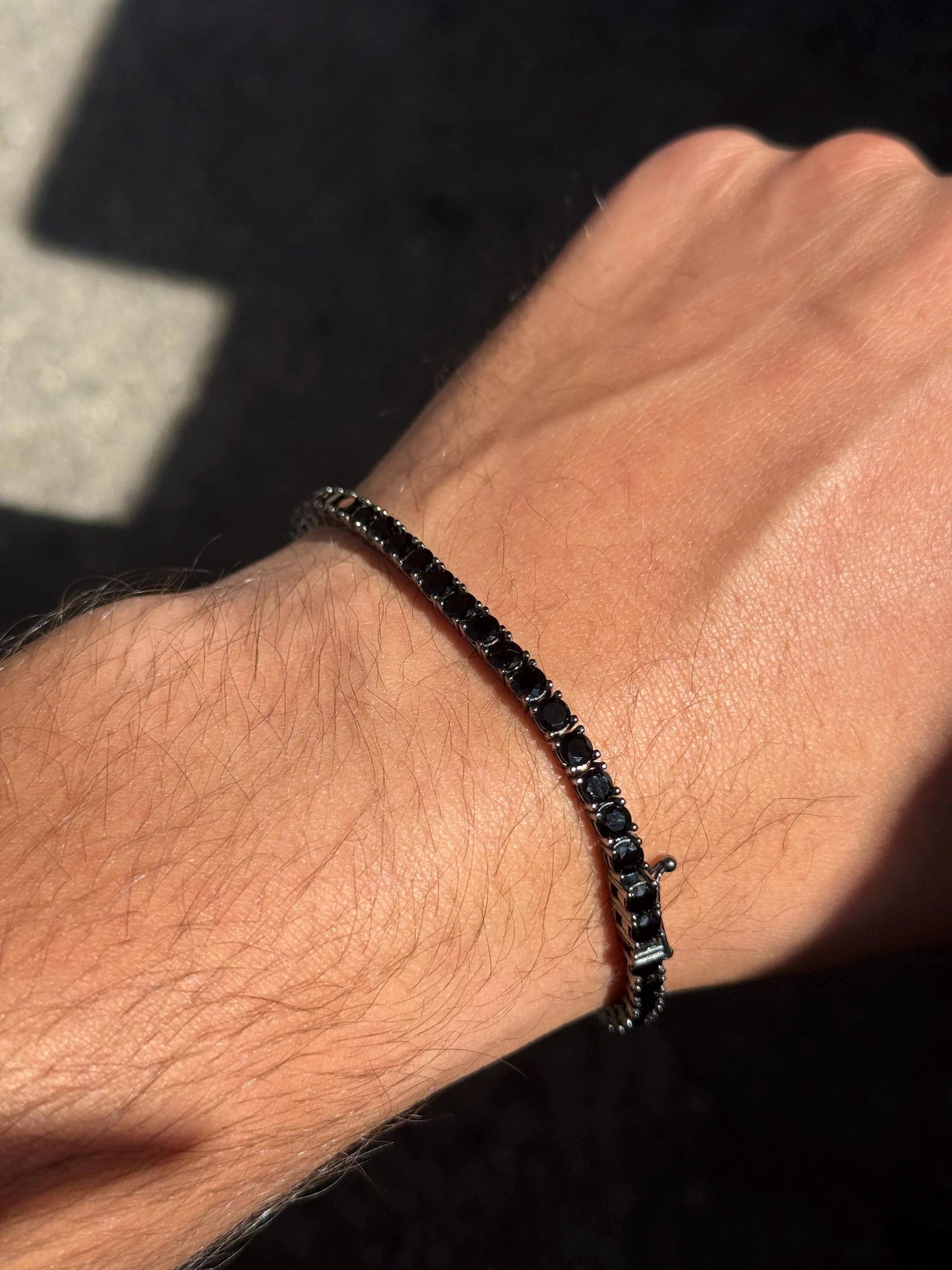3mm Black Men’s Tennis Bracelet