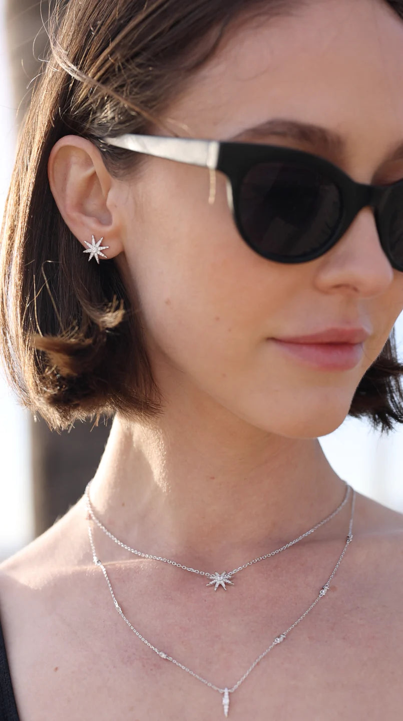 Glisten And Gleam Necklace and Earrings Set