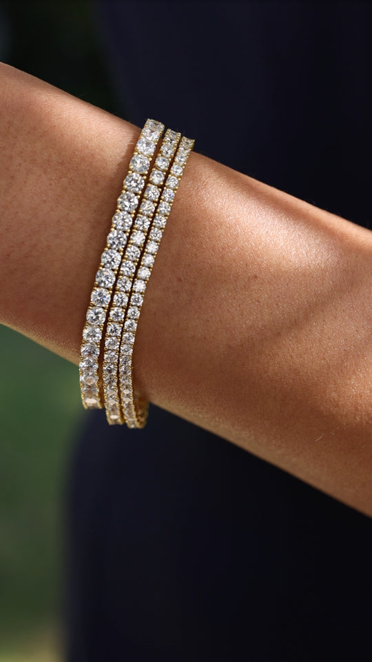 5mm Tennis Bracelet Gold Plated