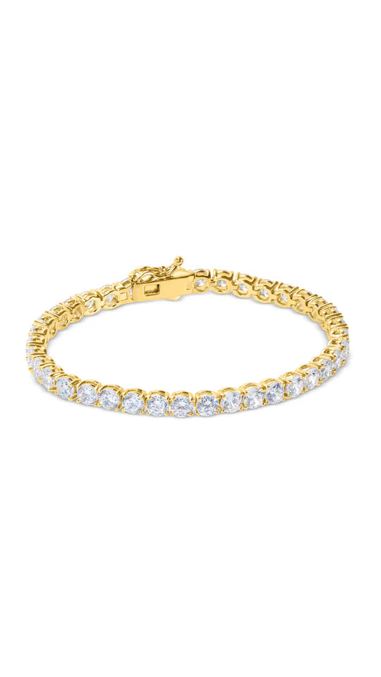 5mm Tennis Bracelet Gold Plated