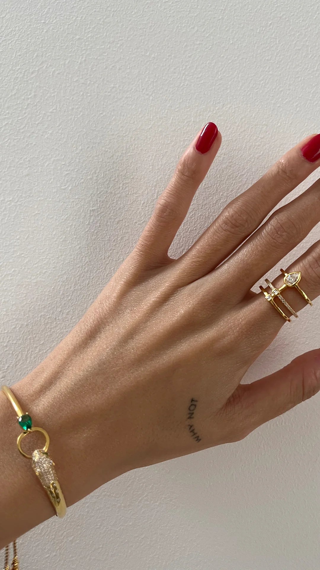 Emerald Tiger Bracelet And Ring Set
