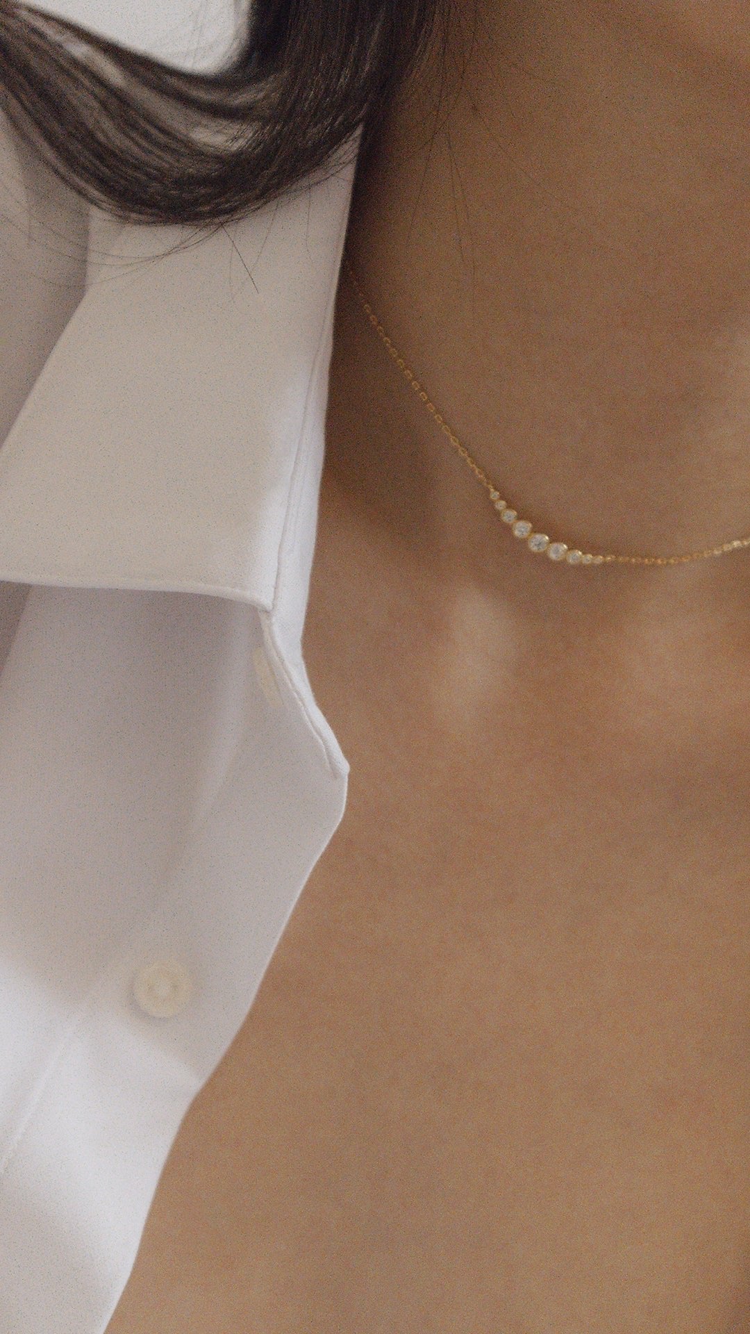 Nine Moons Zircon Necklace - ARTSY SILVER