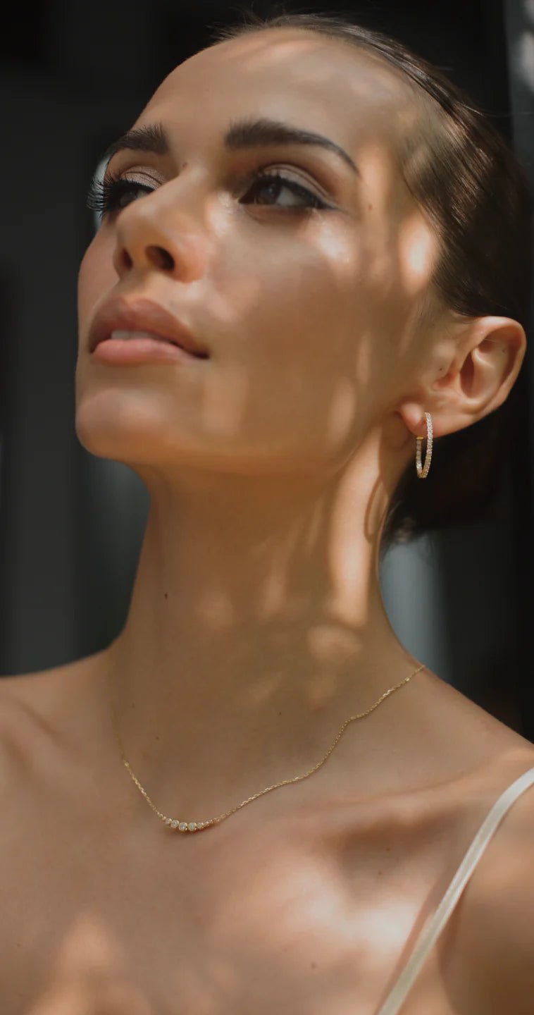 Nine Moons Zircon Necklace - ARTSY SILVER