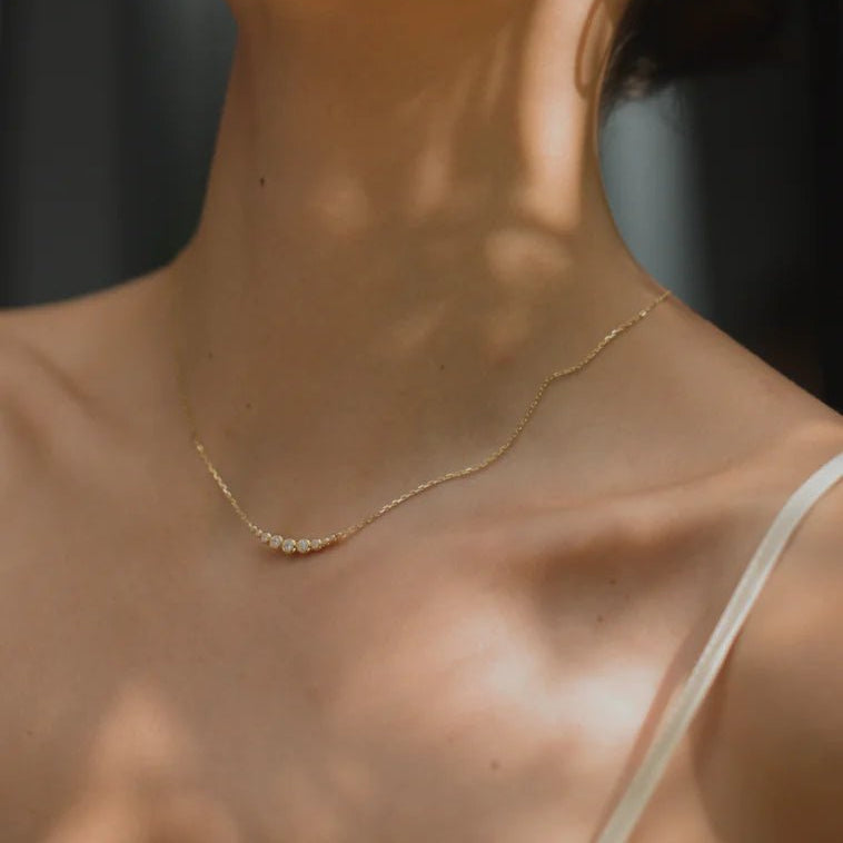 Nine Moons Zircon Necklace - ARTSY SILVER