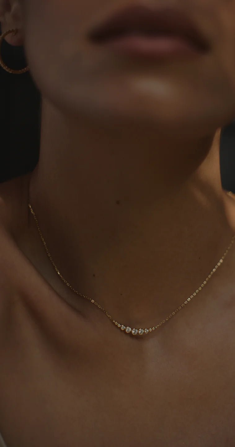 Nine Moons Zircon Necklace - ARTSY SILVER