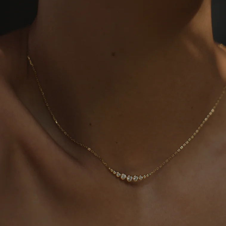 Nine Moons Zircon Necklace - ARTSY SILVER