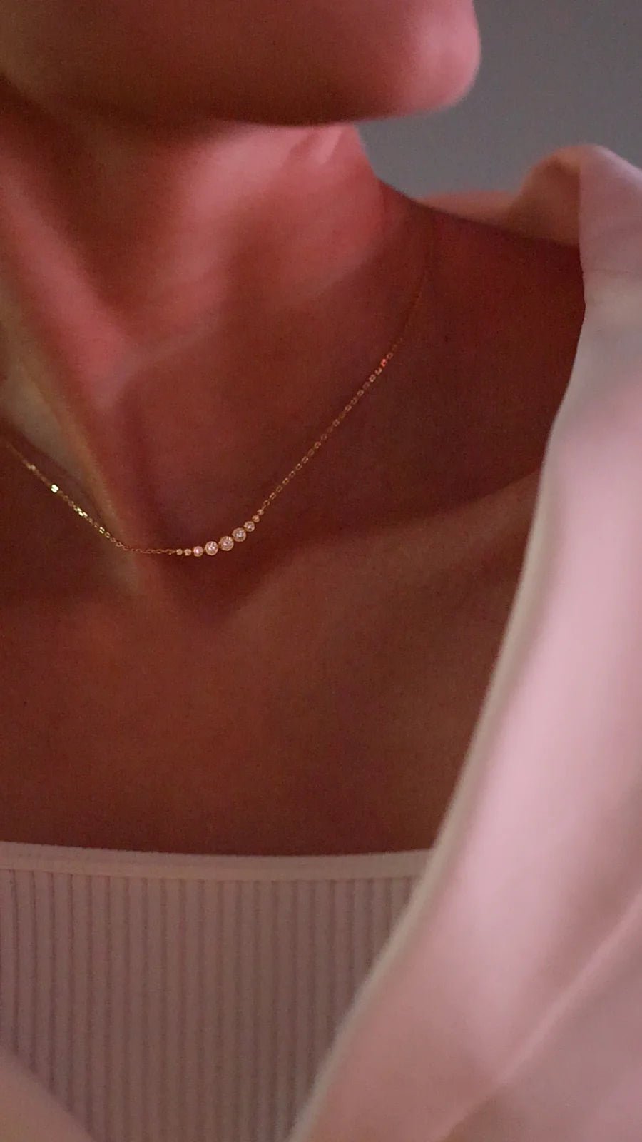 Nine Moons Zircon Necklace - ARTSY SILVER