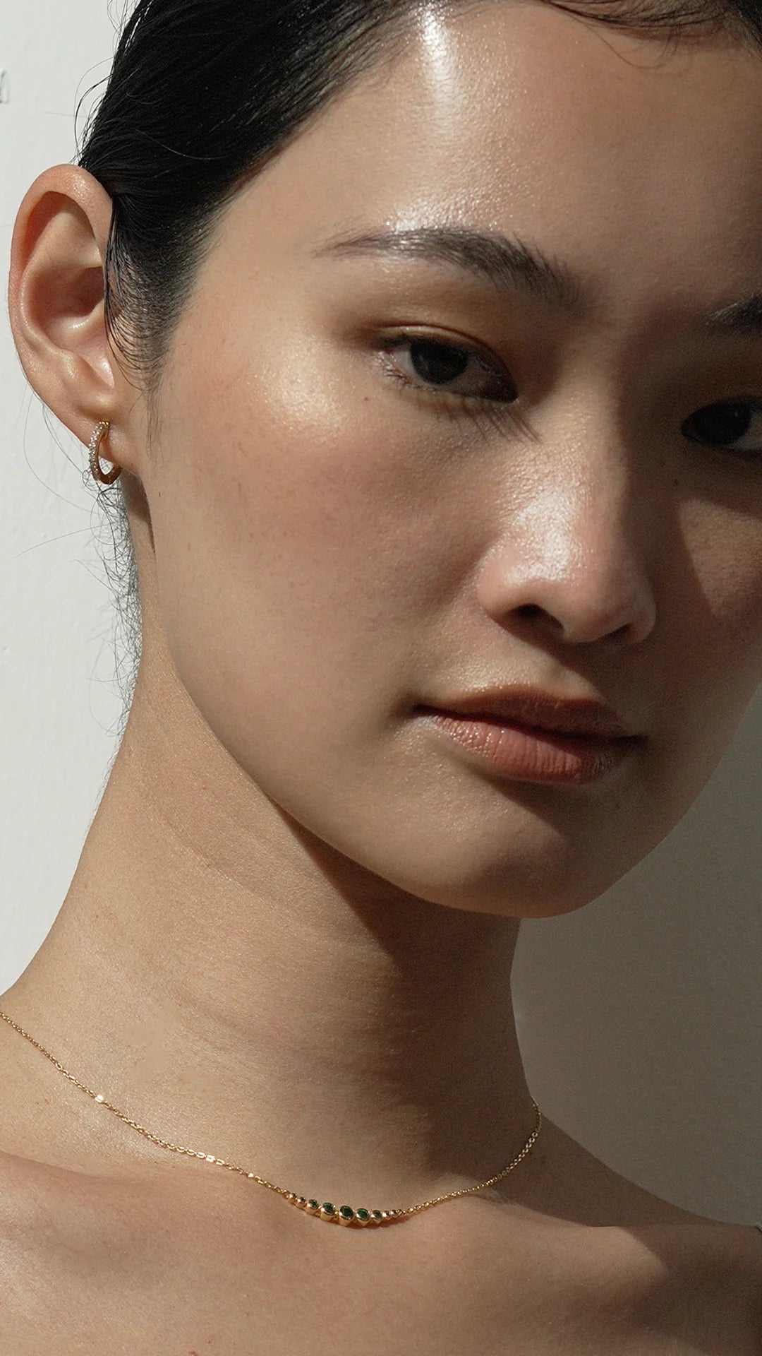 Nine Moons Emerald Necklace - ARTSY SILVER