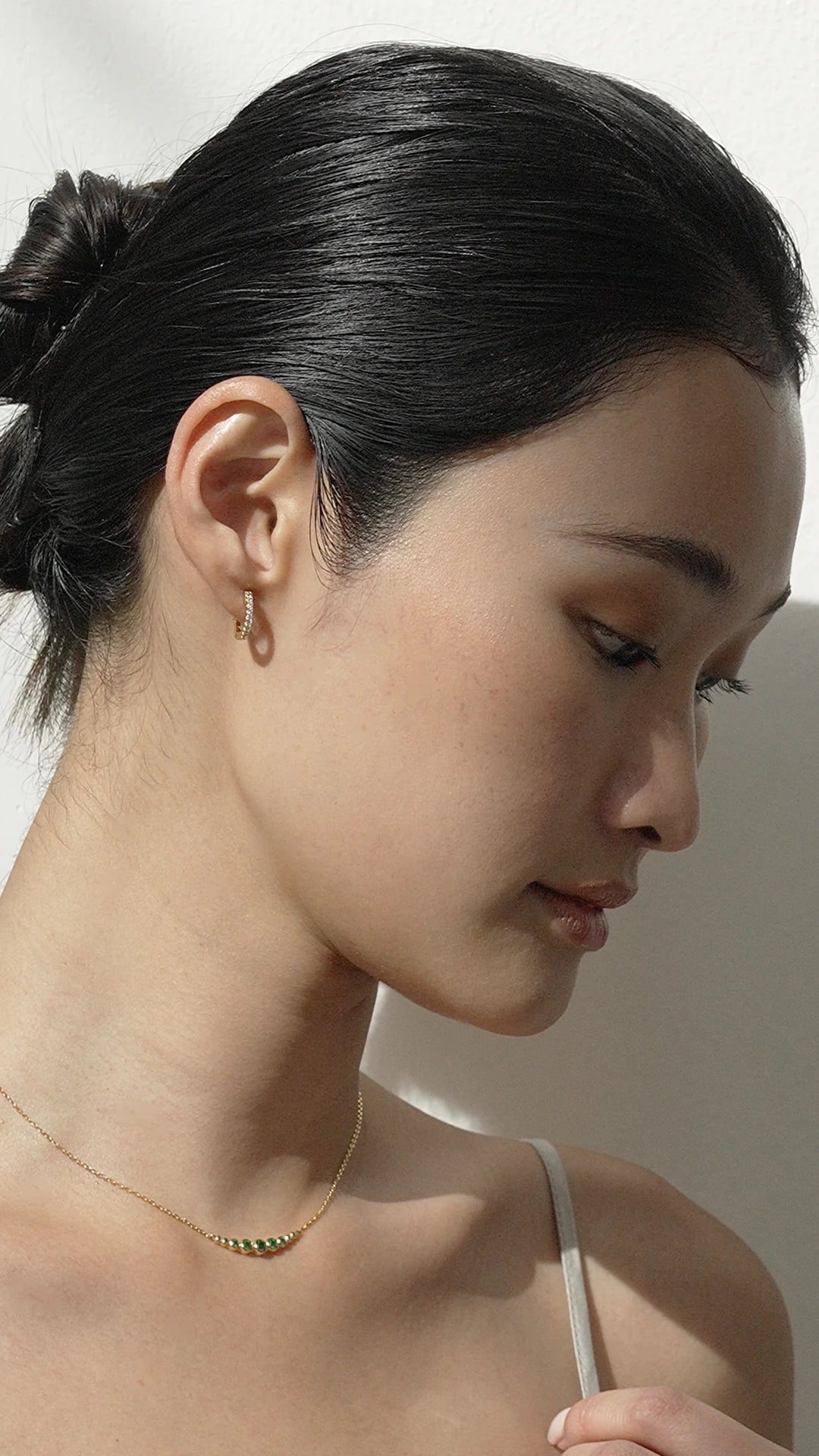 Nine Moons Emerald Necklace - ARTSY SILVER