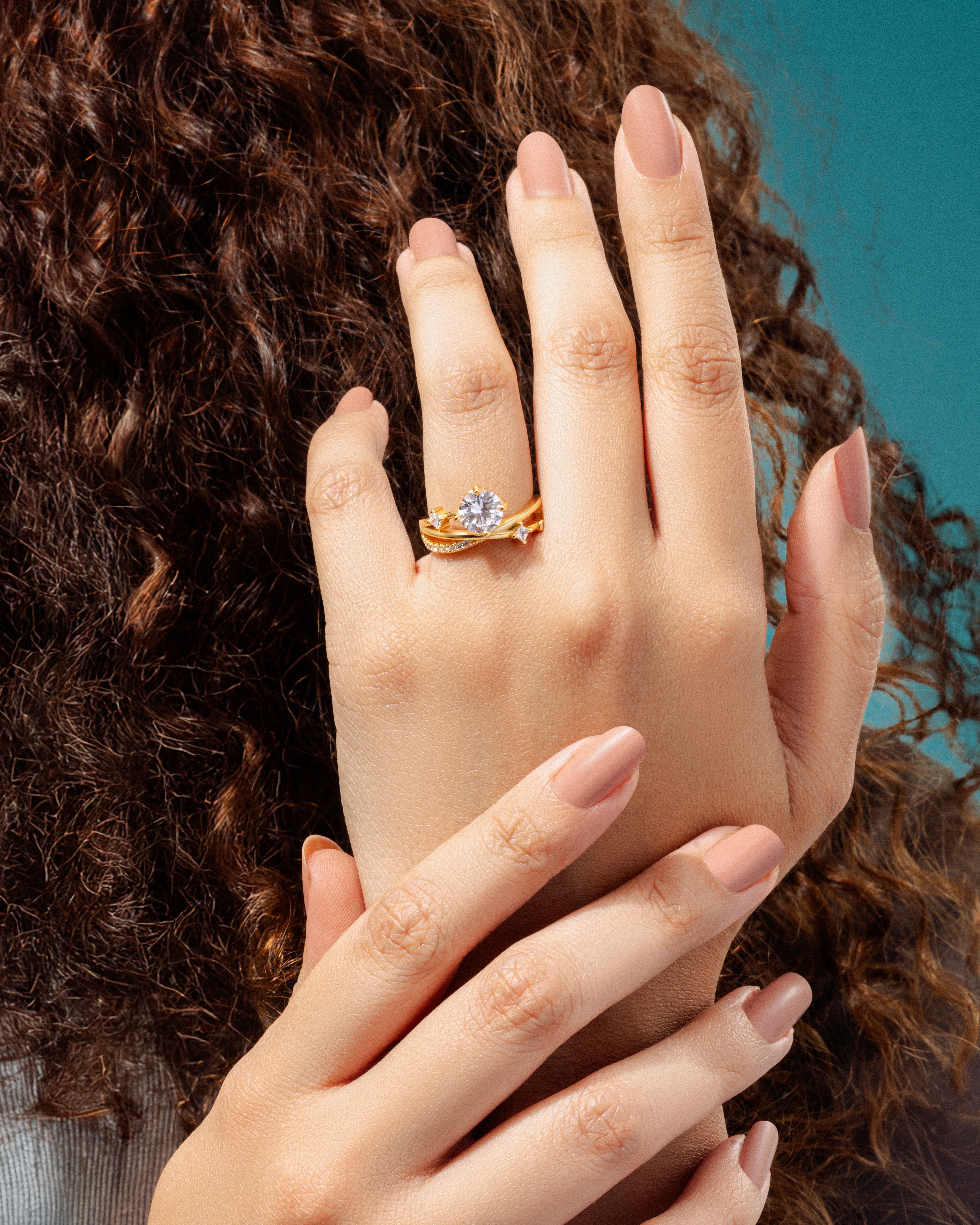 Adorned Hands Zircon Ring - ARTSY SILVER