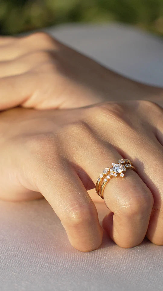 Amour Zircon Stone Gold Plated Ring