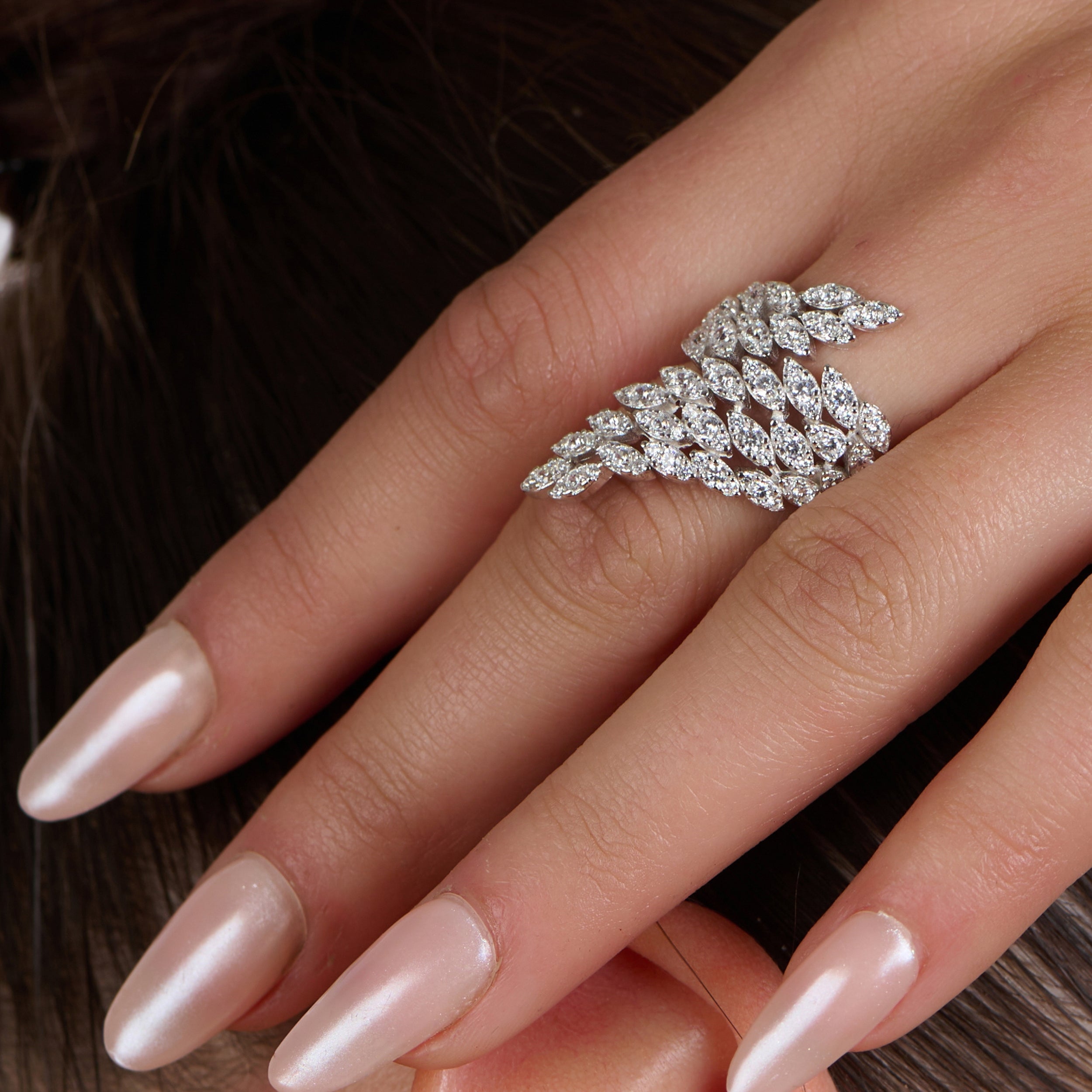 Angel Blooming Wrap Zircon Ring