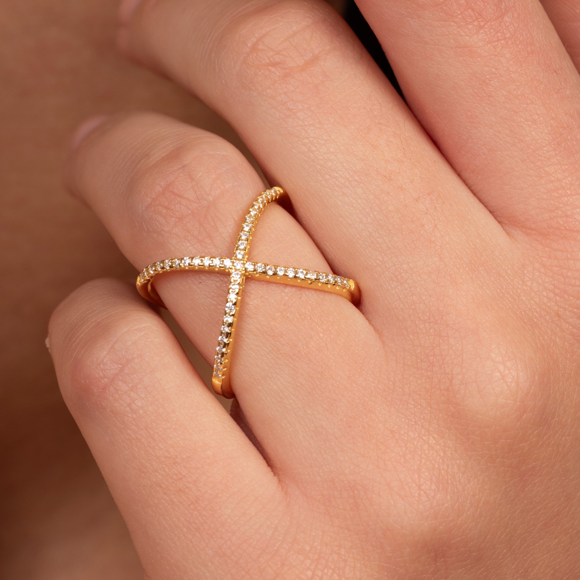 Anna Bavlova Zircon Gold Plated Ring