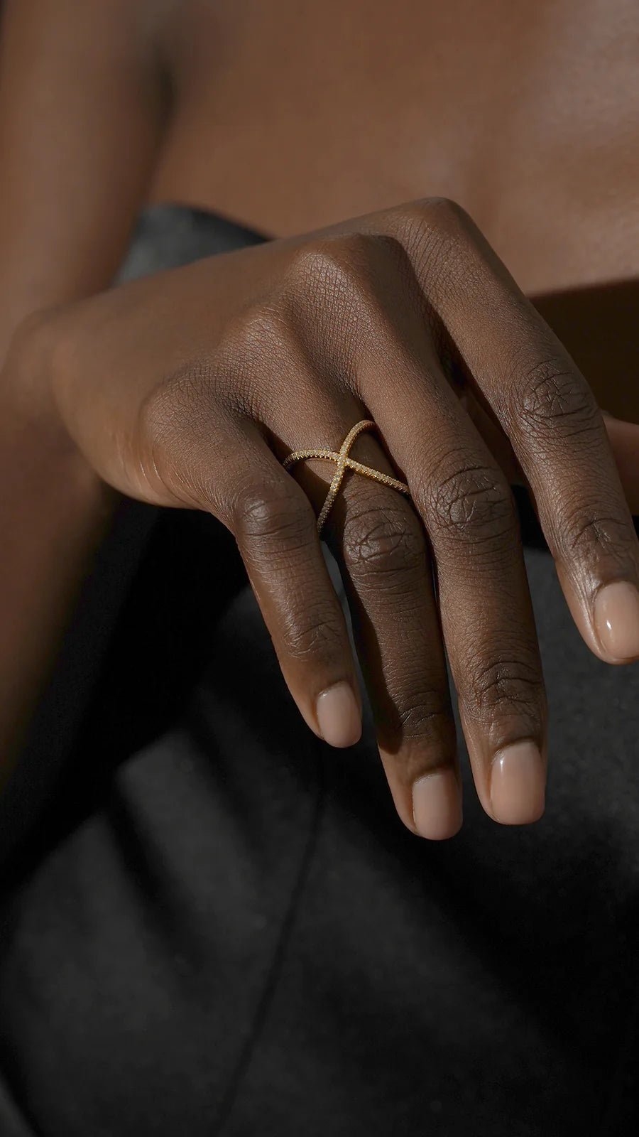 Anna Bavlova Zircon Gold Plated Ring - ARTSY SILVER