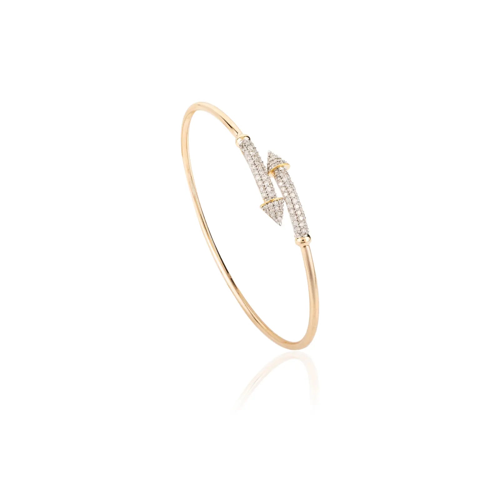 Arrow Spark Twisted Bangle - ARTSY SILVER
