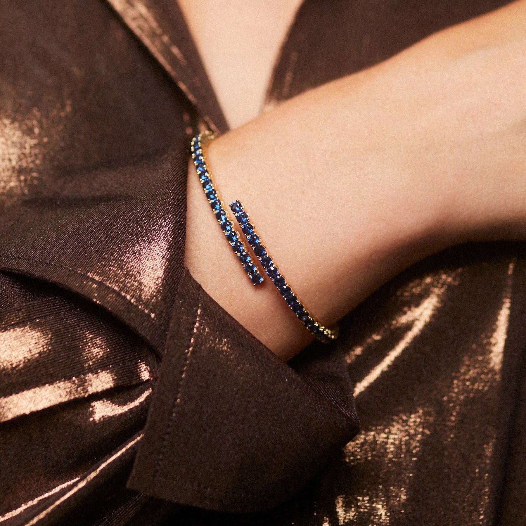 Iris 3mm Tennis Bangle - ARTSY SILVER