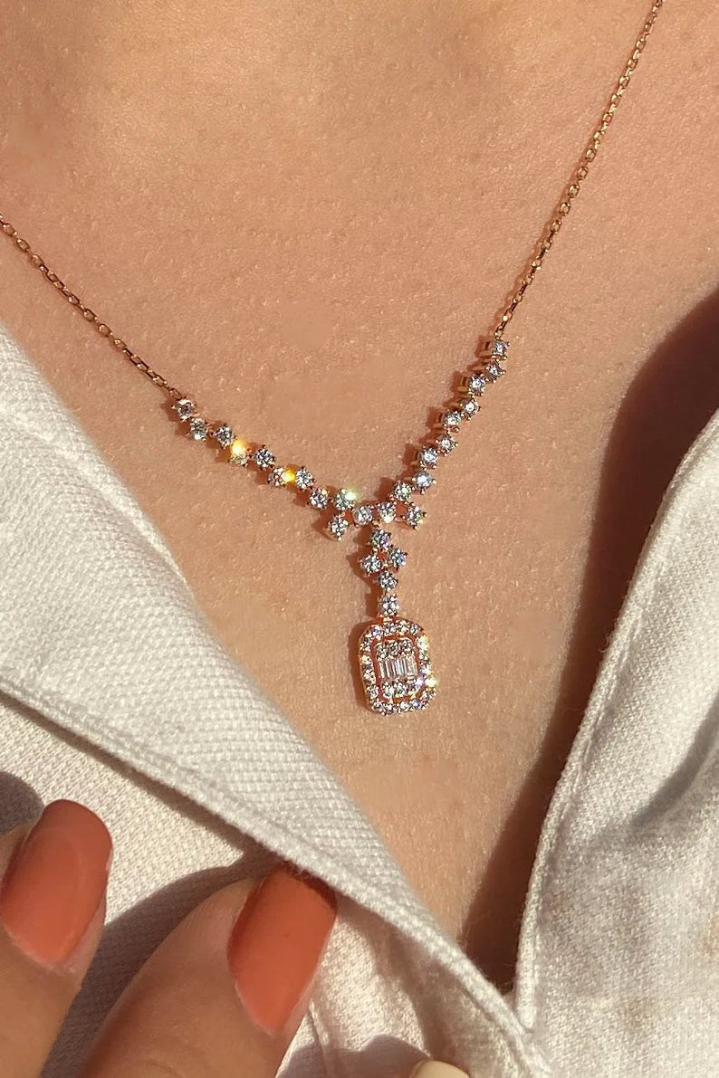 Eternal Love Cluster Necklace - ARTSY SILVER