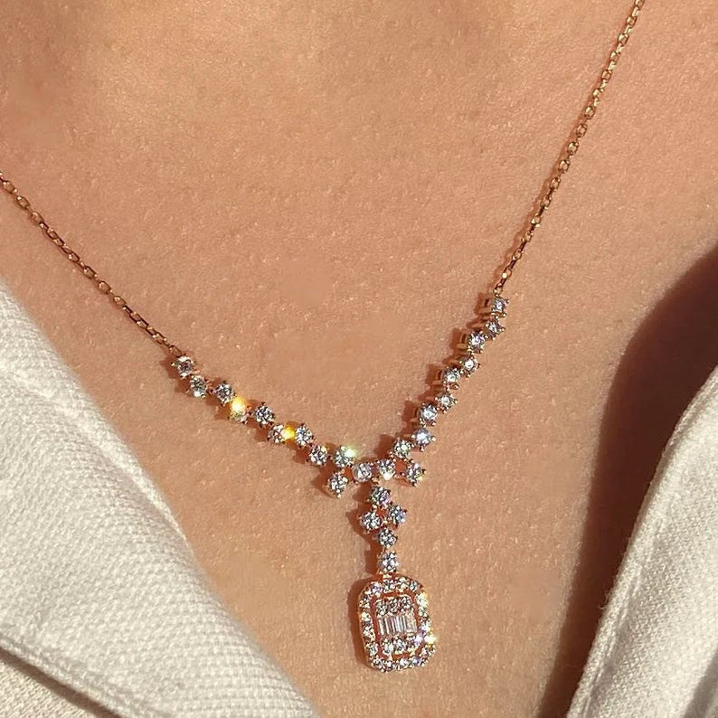 Eternal Love Cluster Necklace - ARTSY SILVER