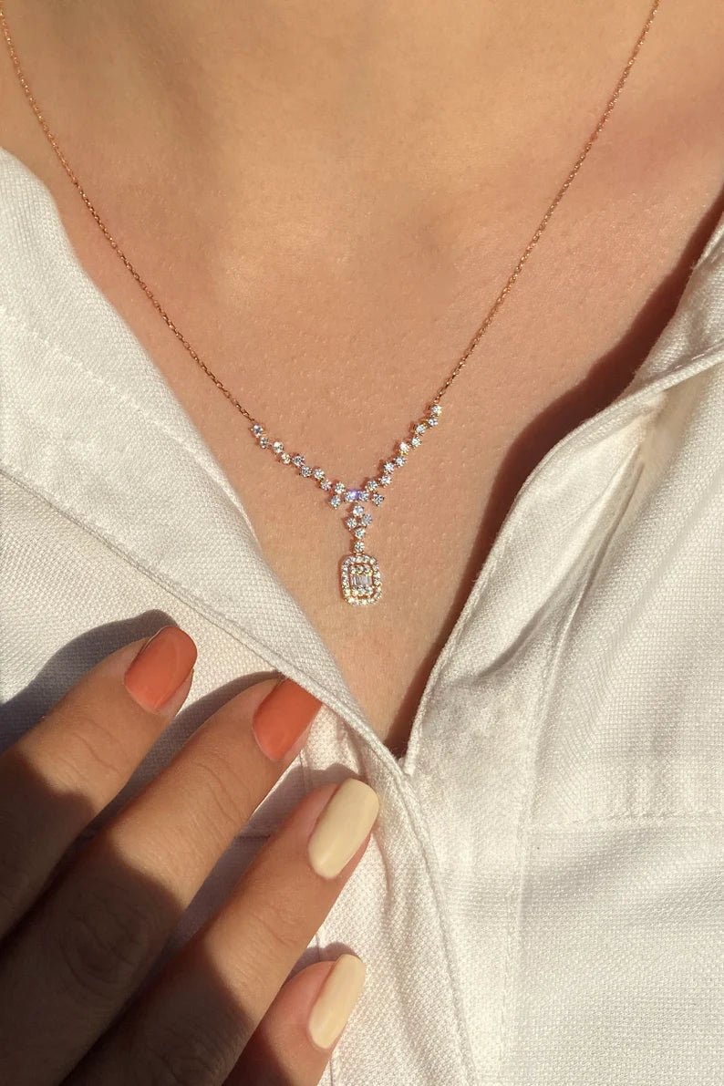 Eternal Love Cluster Necklace - ARTSY SILVER