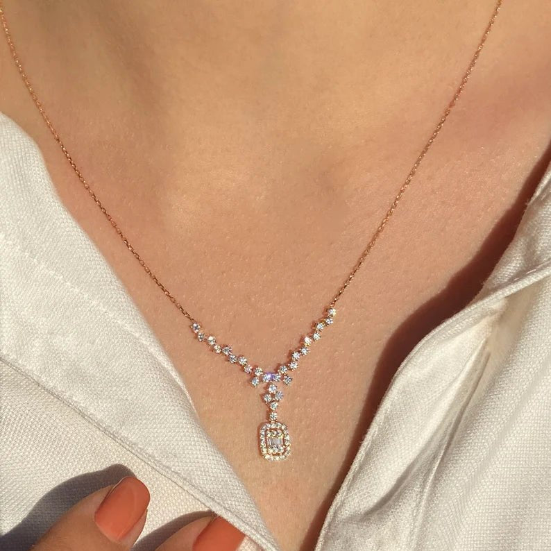 Eternal Love Cluster Necklace - ARTSY SILVER