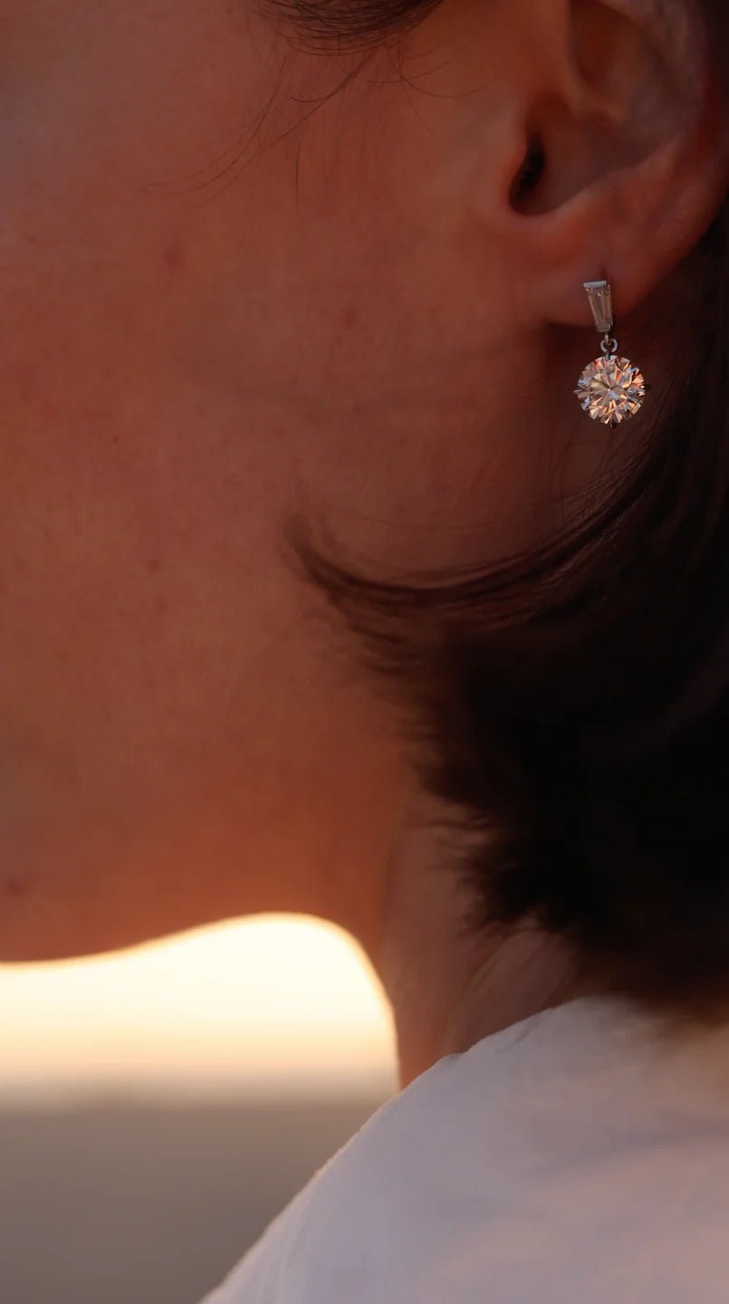 Vivid Aura Zircon Drops - ARTSY SILVER