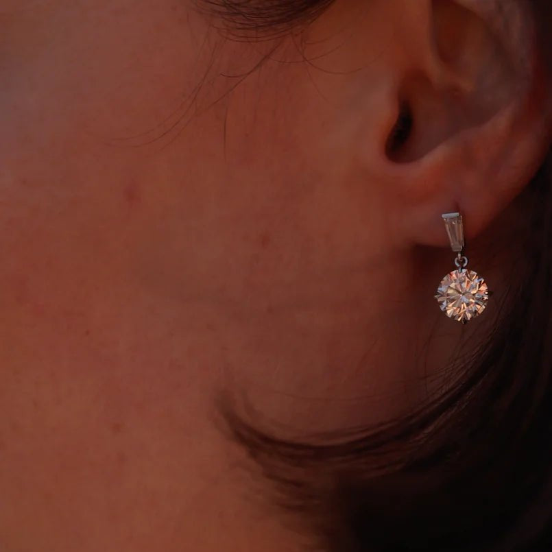 Vivid Aura Zircon Drops - ARTSY SILVER