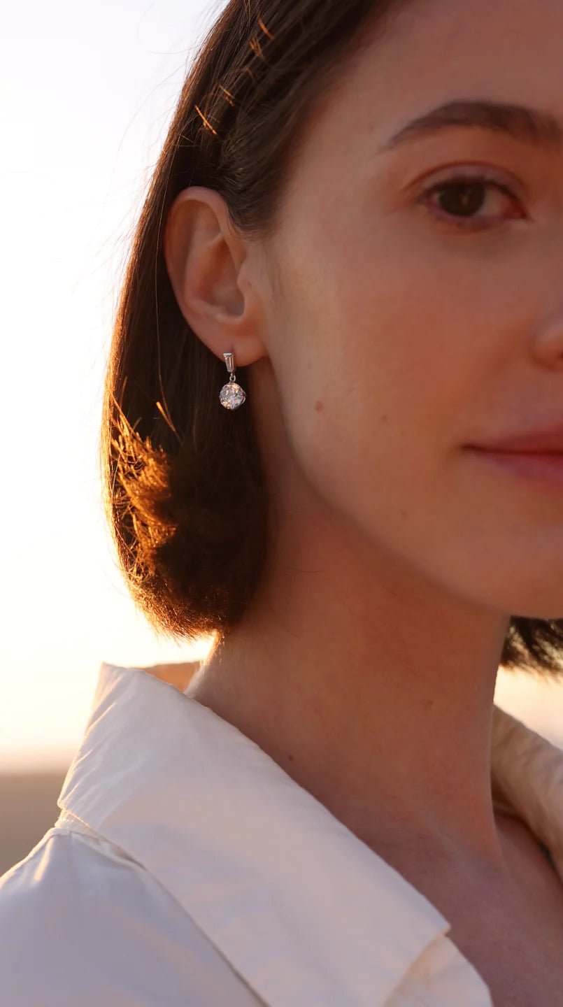 Vivid Aura Zircon Drops - ARTSY SILVER