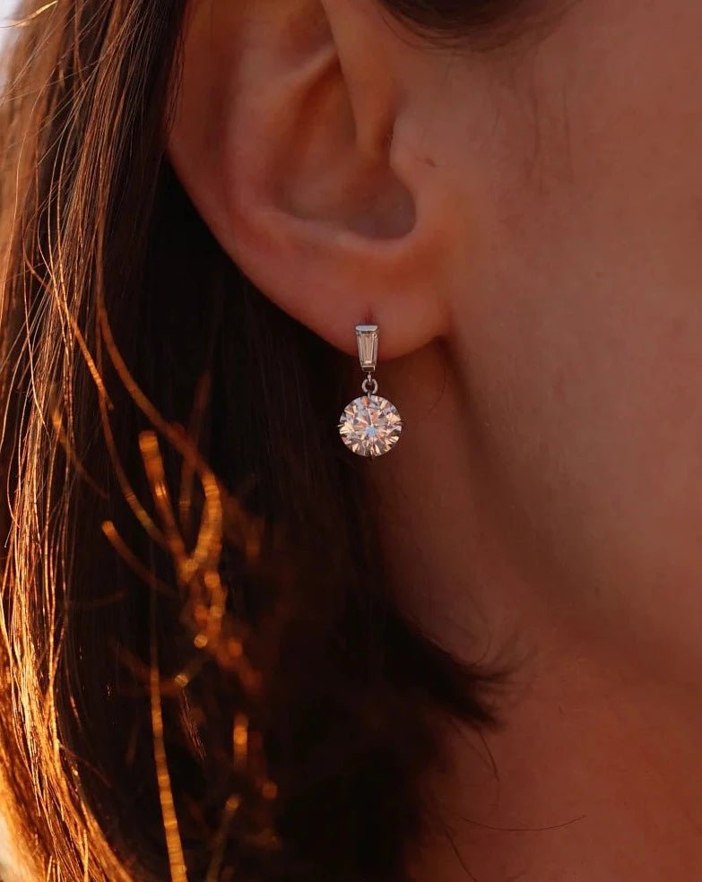 Vivid Aura Zircon Drops - ARTSY SILVER