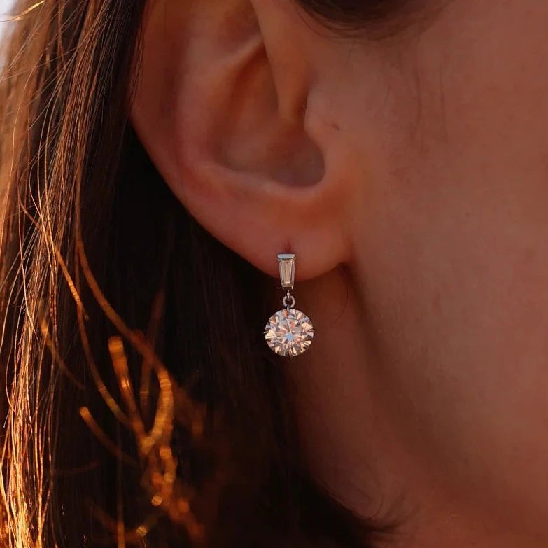 Vivid Aura Zircon Drops - ARTSY SILVER