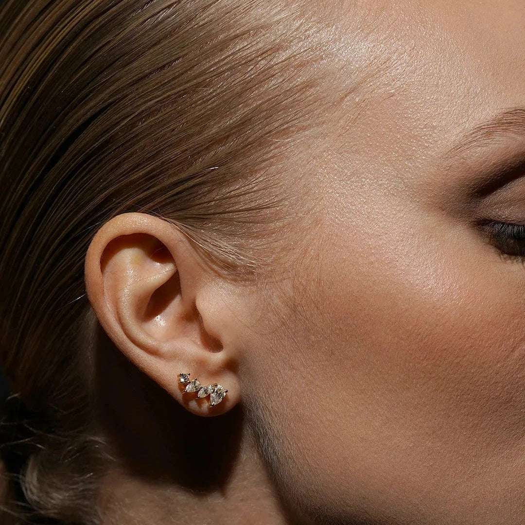 Baklava Gold Plating Earrings - ARTSY SILVER