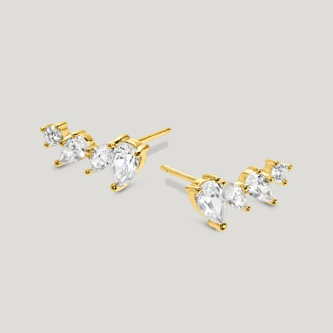 Baklava Gold Plating Earrings - ARTSY SILVER