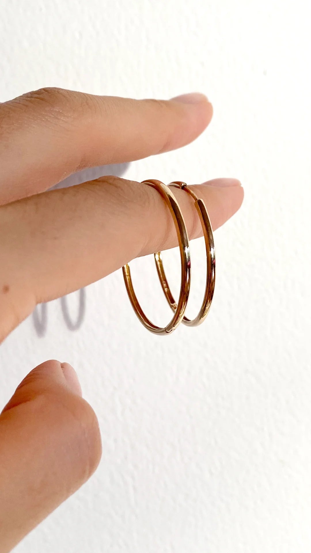 Grand Tubetti Gold Plated Hoops