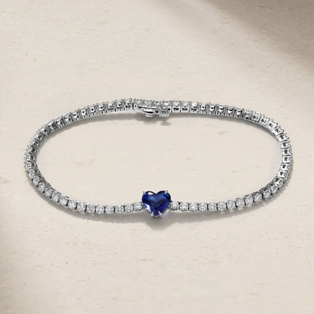 Beloved Heart Tennis Bracelet - ARTSY SILVER