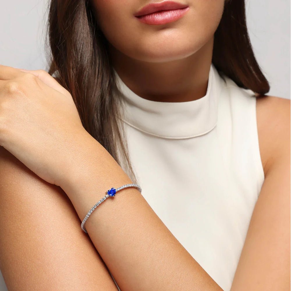 Beloved Heart Tennis Bracelet - ARTSY SILVER